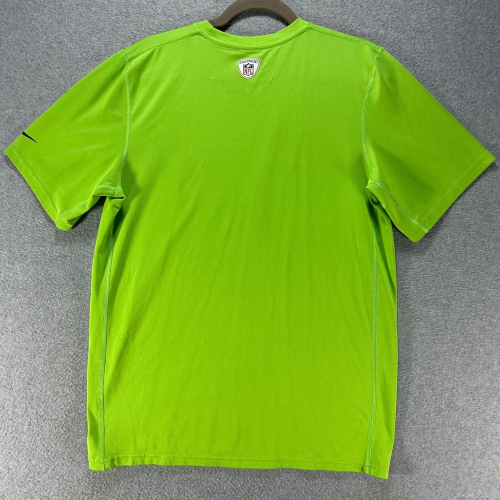 Nike T-Shirt NFL Training Seattle Seahawks Mens Medium Green Dri-FIT Sportswear - Picture 4 of 5